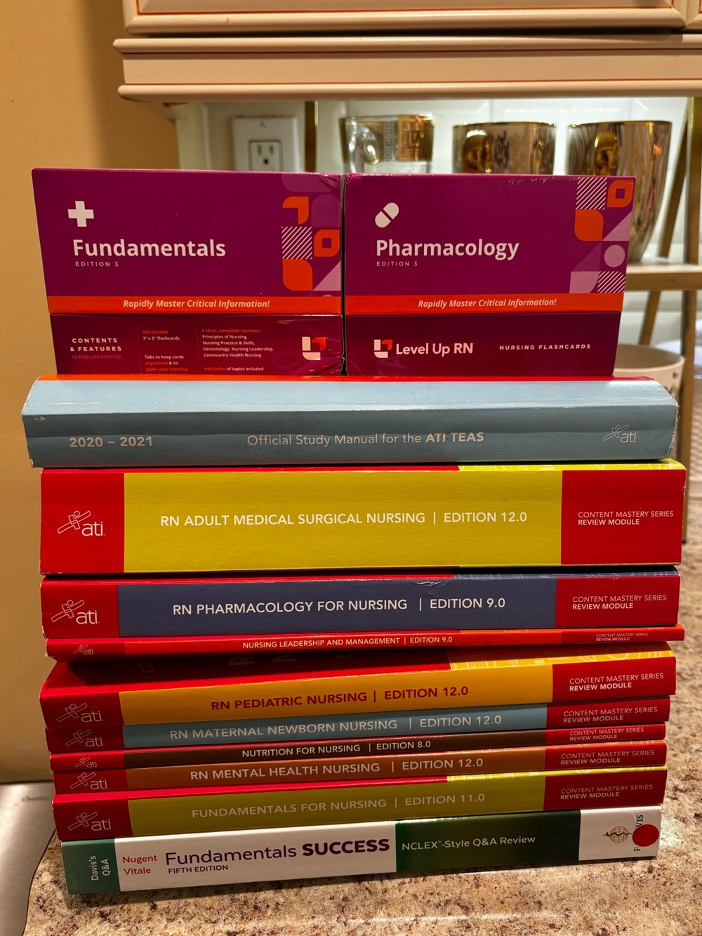 Fundamentals & Pharmacology Flashcards with ATI Nursing Books
